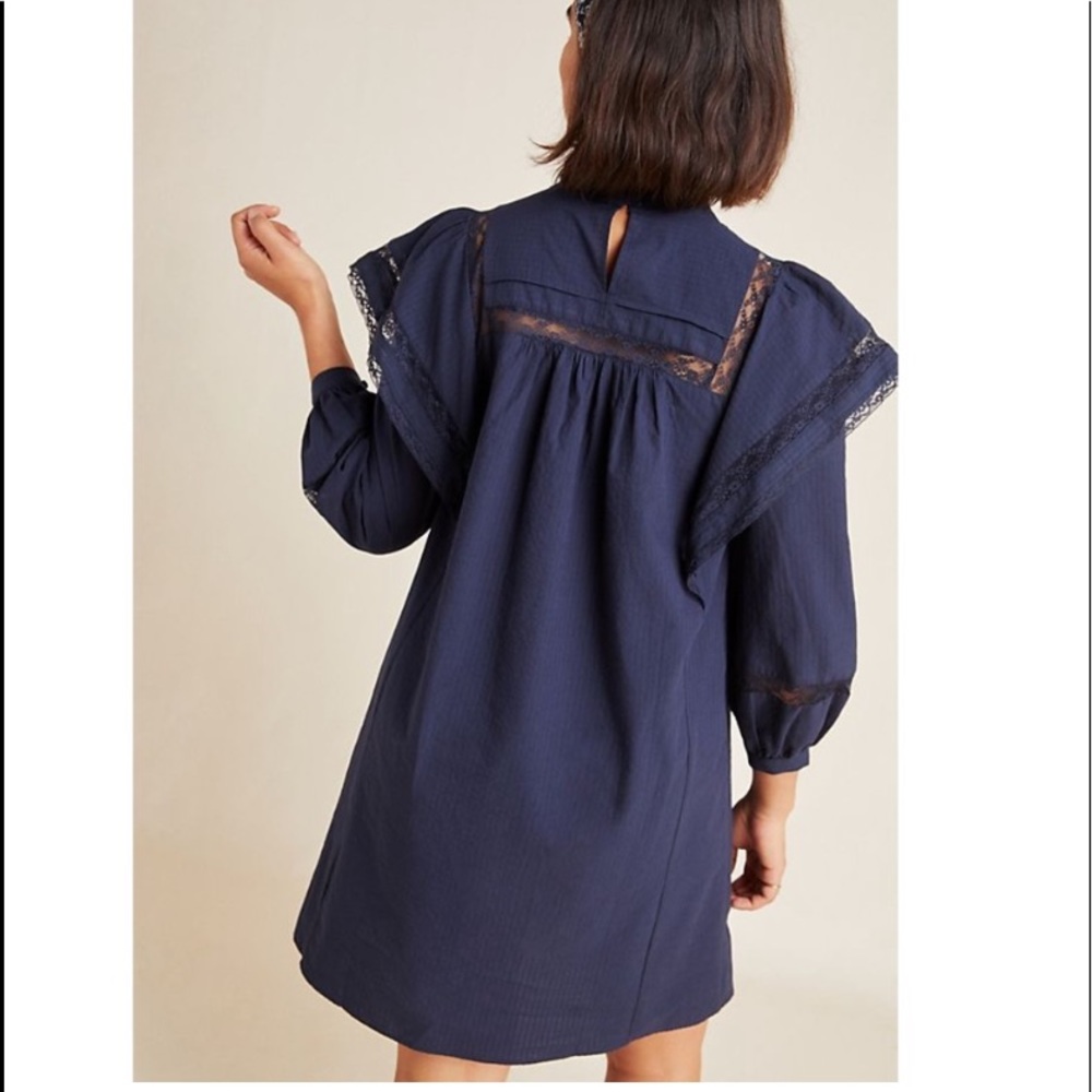 Anthropologie l Maeve Navy Fleetwood Tunic Dress - Picture 4 of 13